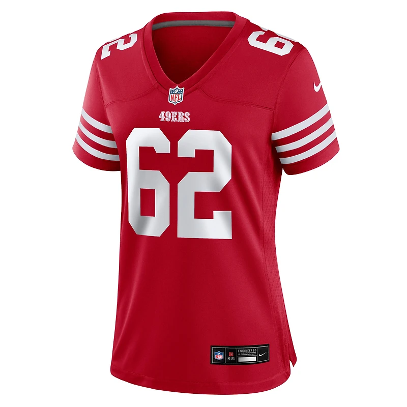 Maillot de match Nike Austen Pleasants Scarlet des San Francisco 49ers pour femme