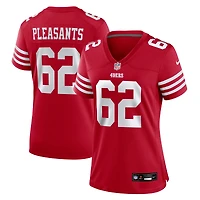 Maillot de match Nike Austen Pleasants Scarlet des San Francisco 49ers pour femme