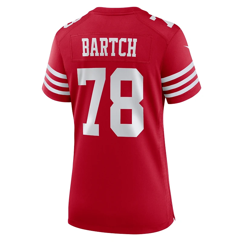 Maillot Nike Ben Bartch Scarlet pour femme des San Francisco 49ers