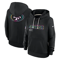 Sweat à capuche Nike noir pour femme San Francisco 49ers NFL Crucial Catch 2025 Sideline Dri-FIT