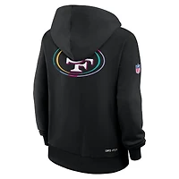 Women's Nike Black San Francisco 49ers 2025 NFL Crucial Catch Sideline Standard Issue Dri-FIT Hoodie