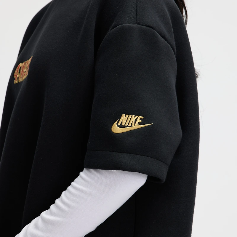 Women's Nike Black San Francisco 49ers 2025 Rivalries Collection Oversized Tech Fleece Dress