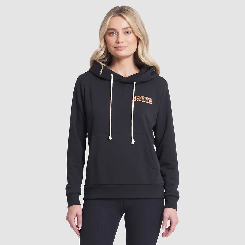 Sweat à capuche Nike noir Dri-FIT pour femme des San Francisco 49ers