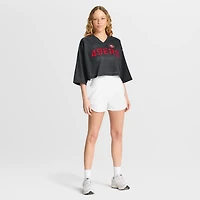 Women's Nike Black San Francisco 49ers Primetime Cropped Mesh Dri-FIT Fashion Jersey