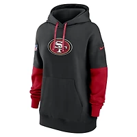 Sweat à capuche Nike noir pour femme des San Francisco 49ers Sideline Essential
