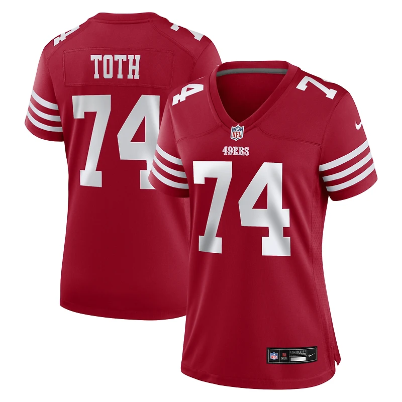 Women's Nike Brett Toth  Scarlet San Francisco 49ers Team Game Jersey