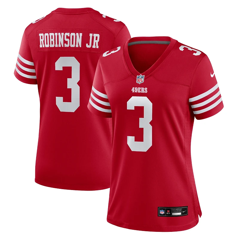 Maillot de match Nike Brian Robinson Jr. Scarlet des San Francisco 49ers pour femme
