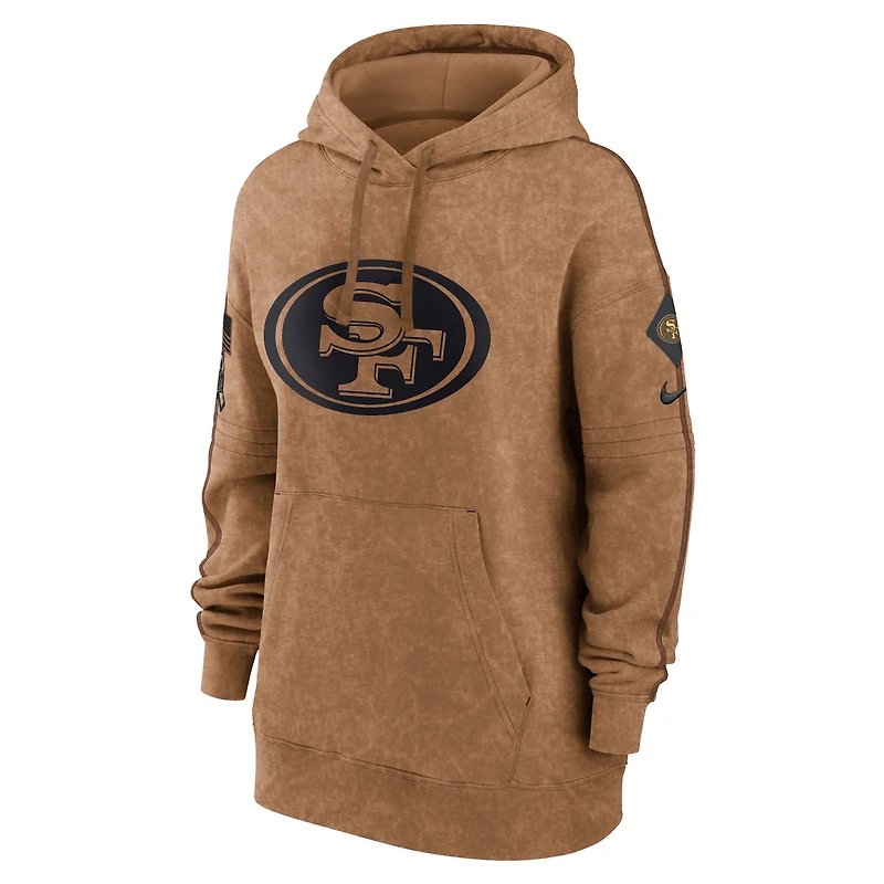 Women's Nike Brown San Francisco 49ers Salute To Service Pullover Hoodie