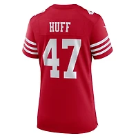 Maillot Nike Bryce Huff Scarlet pour femme des San Francisco 49ers