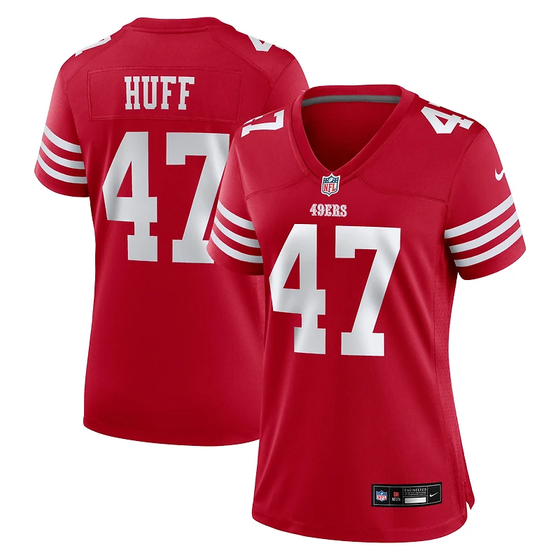 Maillot Nike Bryce Huff Scarlet pour femme des San Francisco 49ers