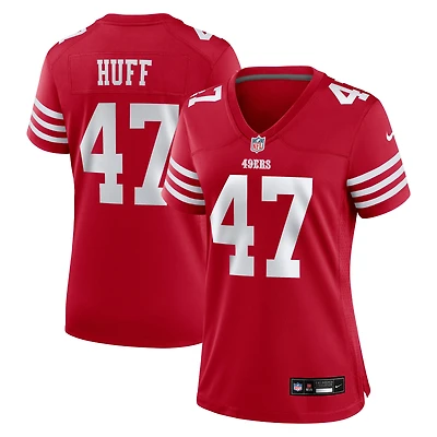 Maillot Nike Bryce Huff Scarlet pour femme des San Francisco 49ers