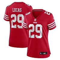 Maillot Nike Chase Lucas Scarlet pour femme des San Francisco 49ers
