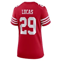 Maillot Nike Chase Lucas Scarlet pour femme des San Francisco 49ers