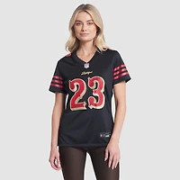 Maillot Nike Christian McCaffrey noir pour femme, collection Rivalries 2025 des San Francisco 49ers