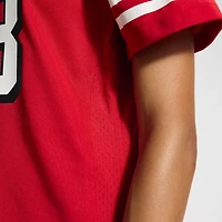Maillot de joueur Nike Christian McCaffrey Scarlet San Francisco 49ers pour femme