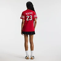Maillot de joueur Nike Christian McCaffrey Scarlet San Francisco 49ers pour femme