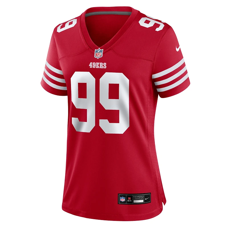 Maillot Nike CJ West Scarlet pour femme des San Francisco 49ers