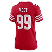 Maillot Nike CJ West Scarlet pour femme des San Francisco 49ers