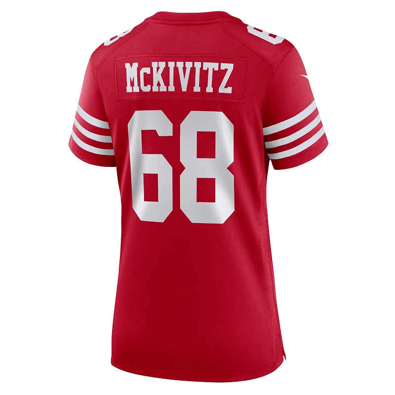 Women's Nike Colton McKivitz  Scarlet San Francisco 49ers Team Game Jersey