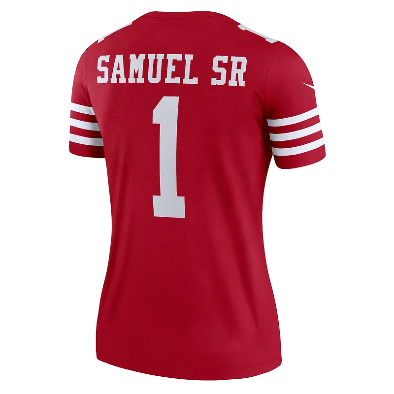 Women's Nike Deebo Samuel Sr  Scarlet San Francisco 49ers Legend Player Performance Top
