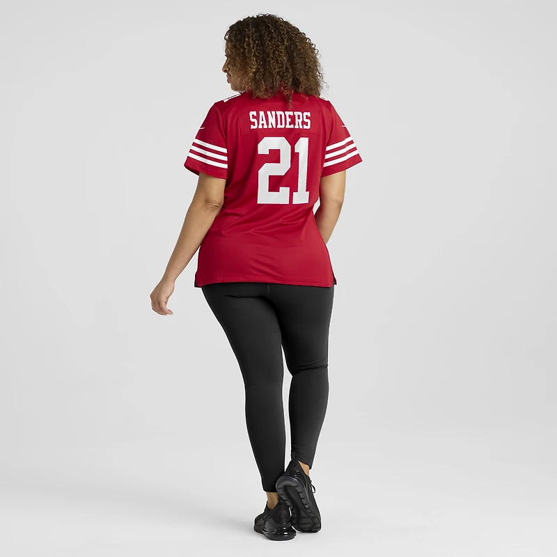 Women's Nike Deion Sanders Scarlet San Francisco 49ers Retired Player Game Jersey
