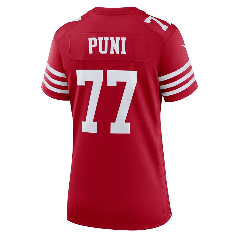 Maillot Nike Dominick Puni Scarlet San Francisco 49ers Team Game pour femme