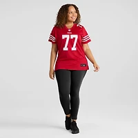Women's Nike Dominick Puni  Scarlet San Francisco 49ers Team Game Jersey