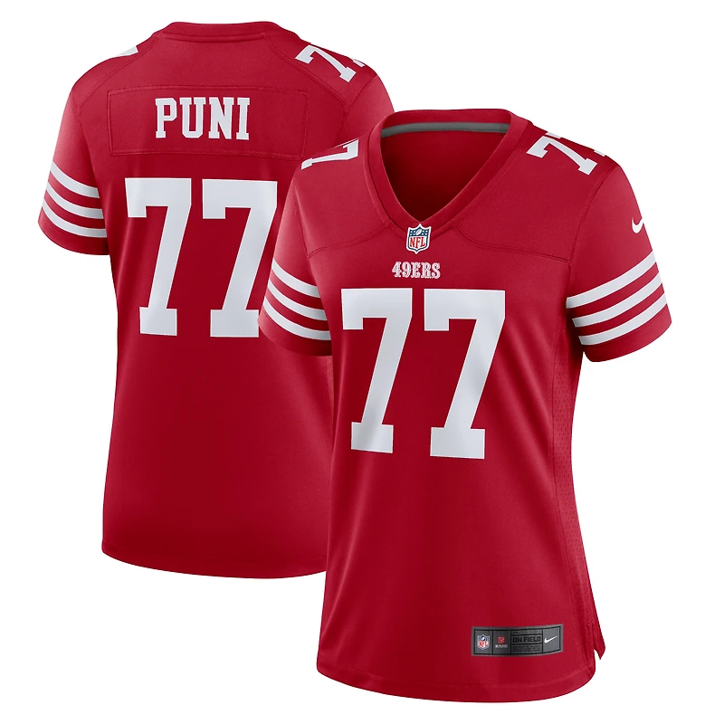 Maillot Nike Dominick Puni Scarlet San Francisco 49ers Team Game pour femme