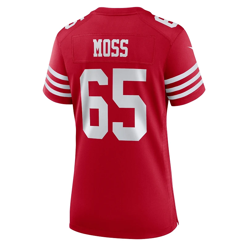 Women's Nike Drew Moss  Scarlet San Francisco 49ers Team Game Jersey