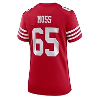 Women's Nike Drew Moss  Scarlet San Francisco 49ers Team Game Jersey
