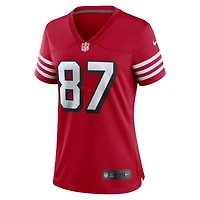 Maillot de jeu alternatif Nike Dwight Clark Scarlet pour femme des San Francisco 49ers