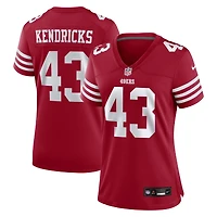 Maillot de match Nike Eric Kendricks rouge écarlate des 49ers San Francisco pour femmes
