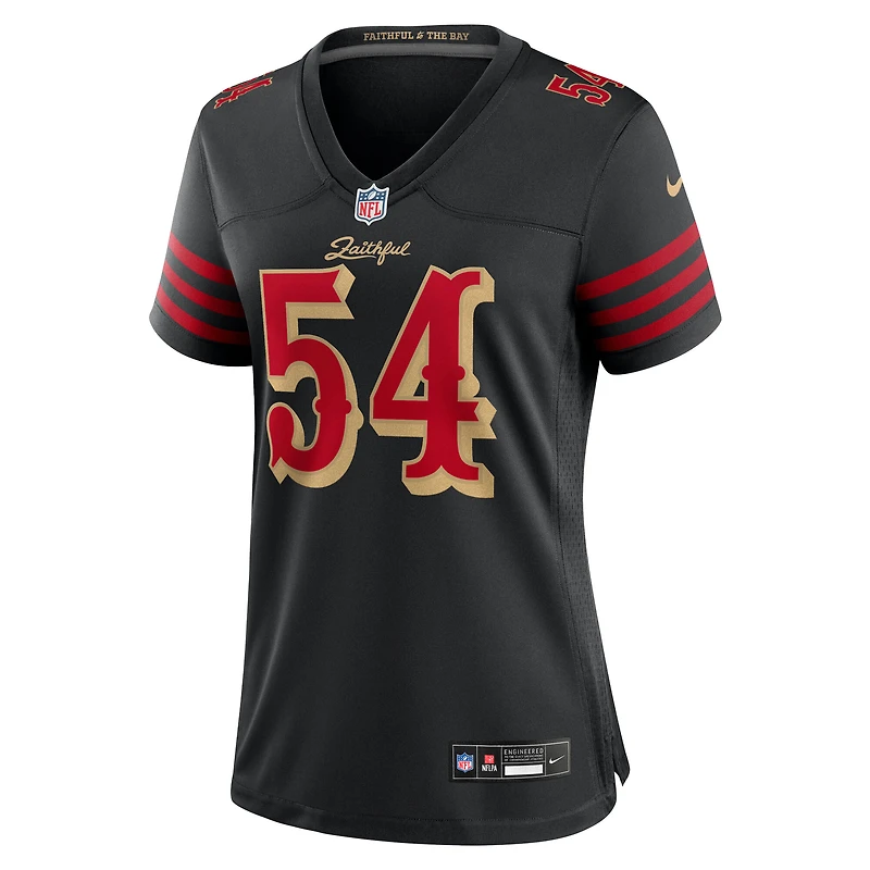 Women's Nike Fred Warner Black San Francisco 49ers 2025 Rivalries Collection Game Jersey