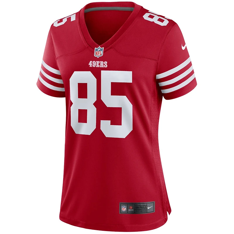 Maillot de joueur Nike George Kittle Scarlet San Francisco 49ers pour femme