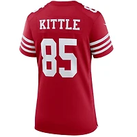 Maillot de joueur Nike George Kittle Scarlet San Francisco 49ers pour femme