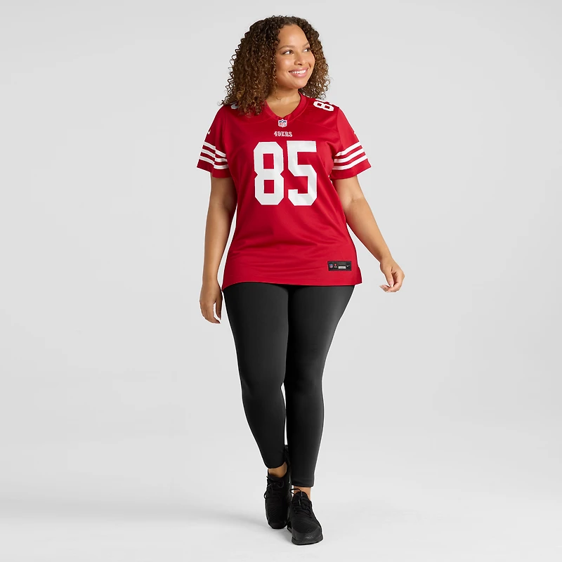 Maillot de joueur Nike George Kittle Scarlet San Francisco 49ers pour femme