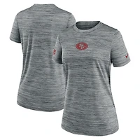 T-shirt Nike gris Sideline Velocity Dri-FIT pour femme des San Francisco 49ers