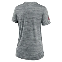 T-shirt Nike gris Sideline Velocity Dri-FIT pour femme des San Francisco 49ers