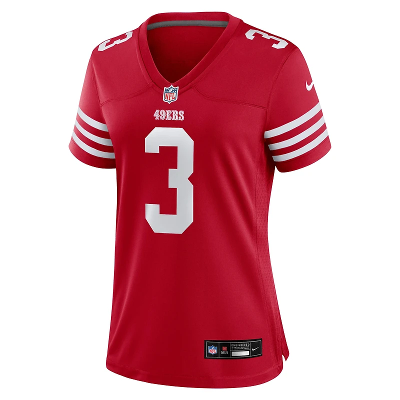 Maillot Nike Greg Joseph Scarlet pour femme des San Francisco 49ers
