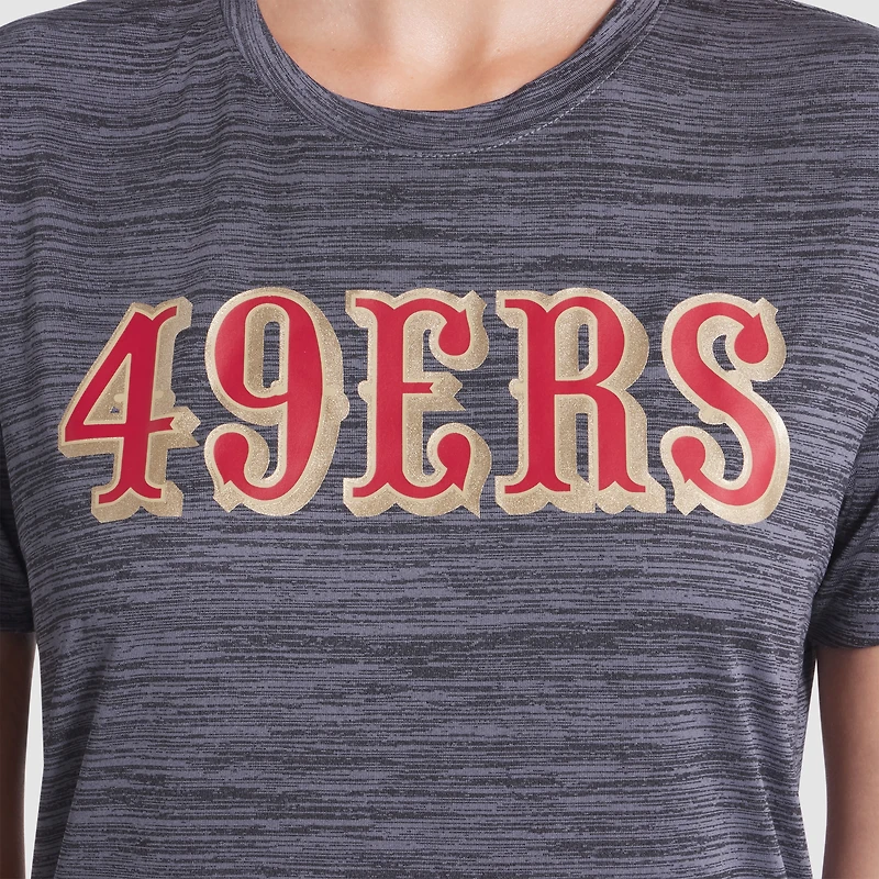 T-shirt Nike Dri-FIT pour femme, coloris charbon chiné, collection Rivalries 2025, San Francisco 49ers