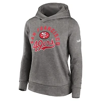 NUT 49ER HEATHER CHARCOAL 23 WOMEN'S STRETCH RUN PERFORMANCE FLEECE HOODIE SWTLADHOD