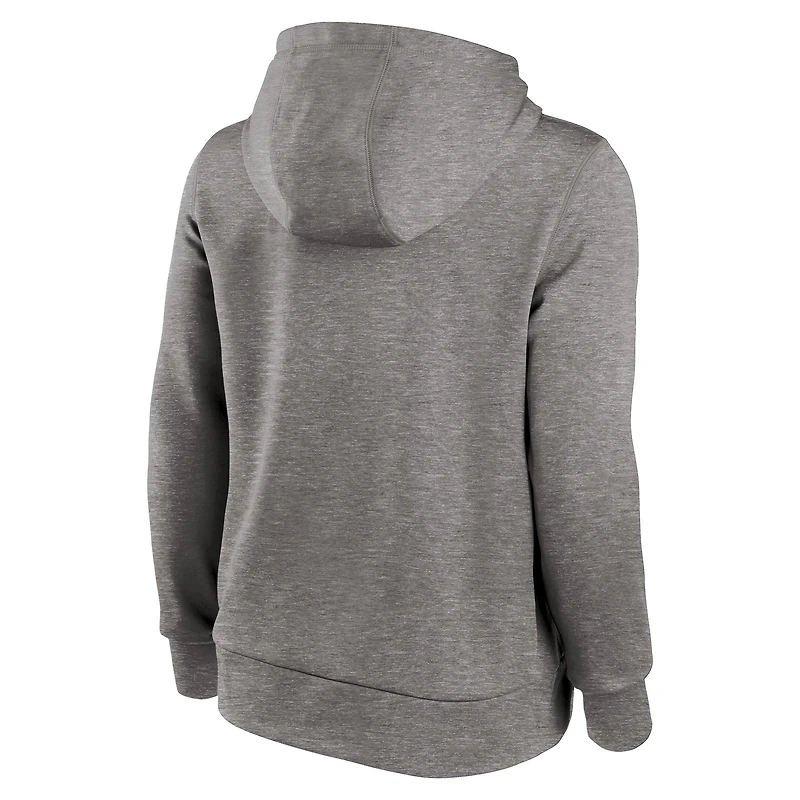 NUT 49ER HEATHER CHARCOAL 23 WOMEN'S STRETCH RUN PERFORMANCE FLEECE HOODIE SWTLADHOD