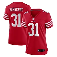 Women's Nike Isaac Guerendo  Scarlet San Francisco 49ers Game Jersey