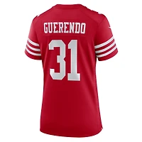 Women's Nike Isaac Guerendo  Scarlet San Francisco 49ers Game Jersey