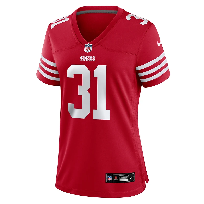 Maillot Nike Isaac Guerendo Scarlet San Francisco 49ers Team Game pour femme