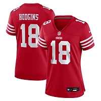 Maillot de match Nike Isaiah Hodgins Scarlet des San Francisco 49ers pour femme