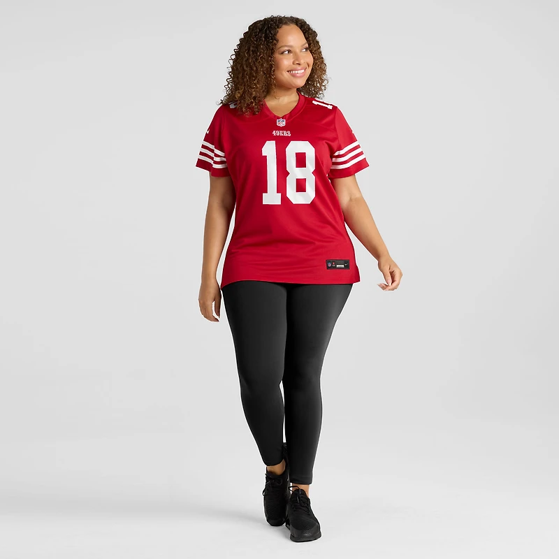 Maillot de match Nike Isaiah Hodgins Scarlet des San Francisco 49ers pour femme