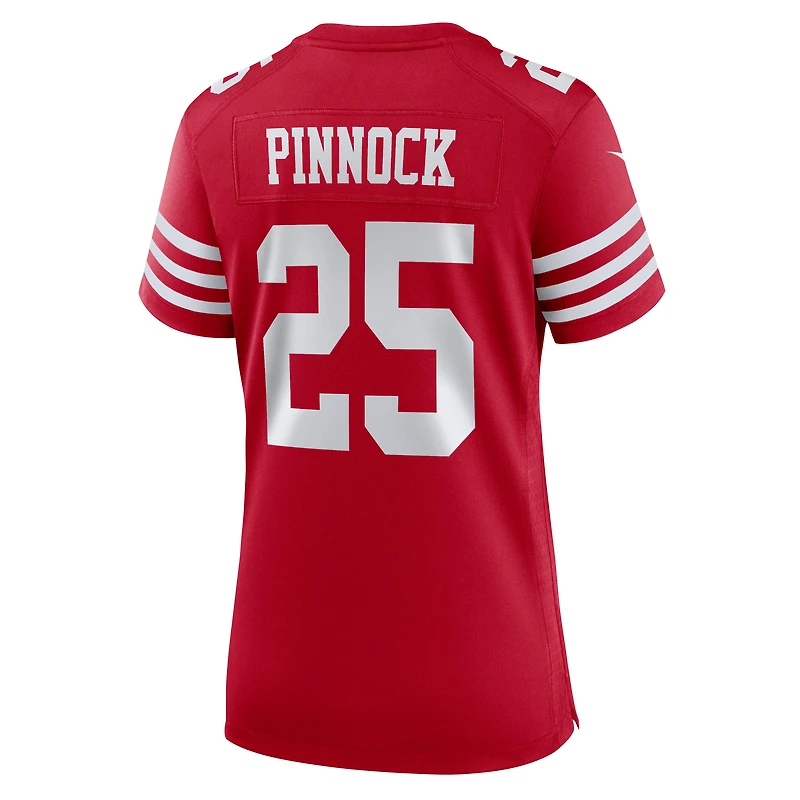 Women's Nike Jason Pinnock  Scarlet San Francisco 49ers Team Game Jersey