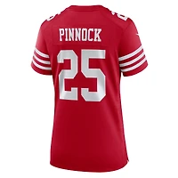 Women's Nike Jason Pinnock  Scarlet San Francisco 49ers Team Game Jersey
