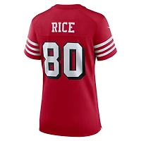 Women's Nike Jerry Rice Scarlet San Francisco 49ers Alternate Game Jersey